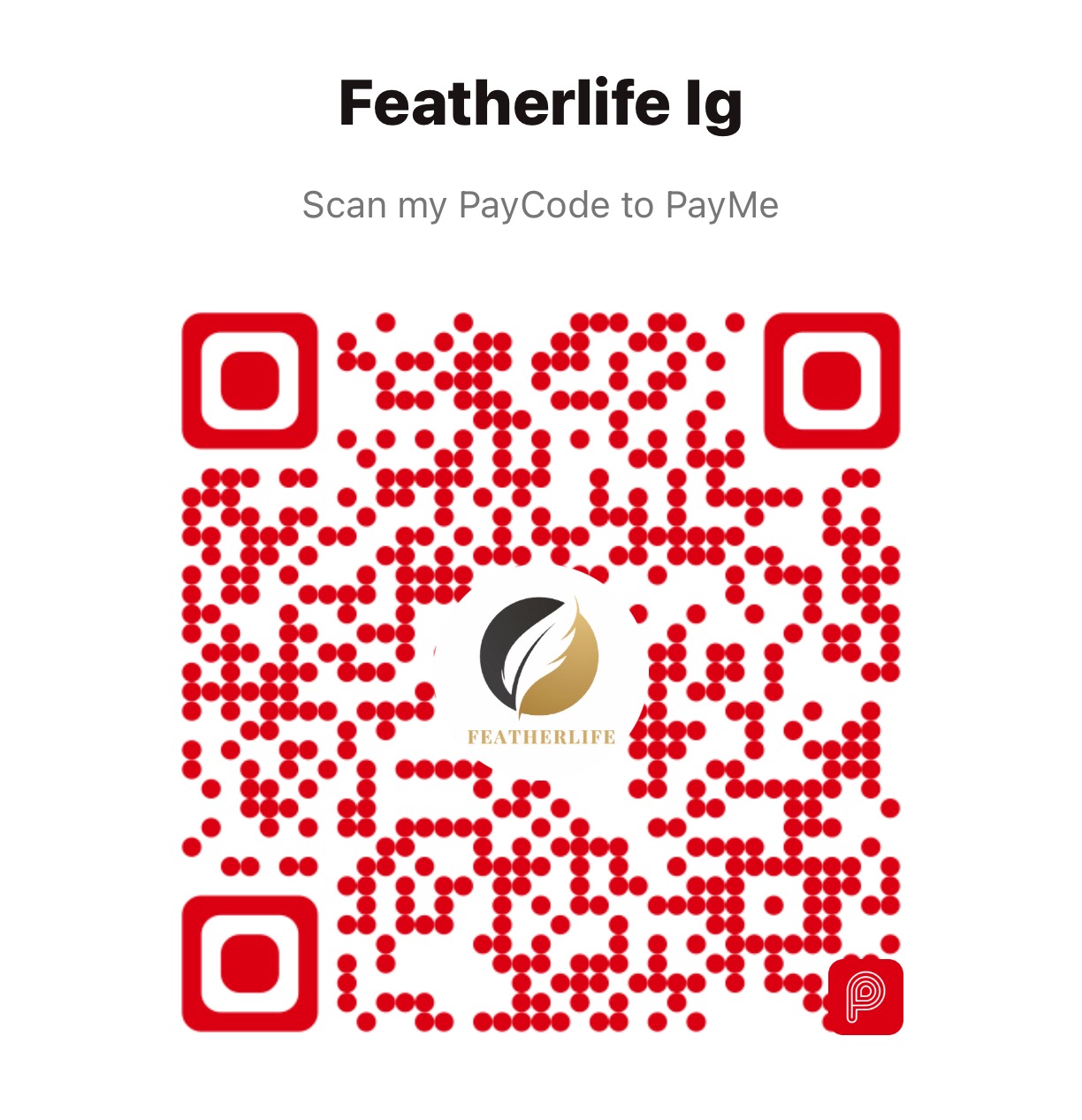Featherlife PayMe PayCode